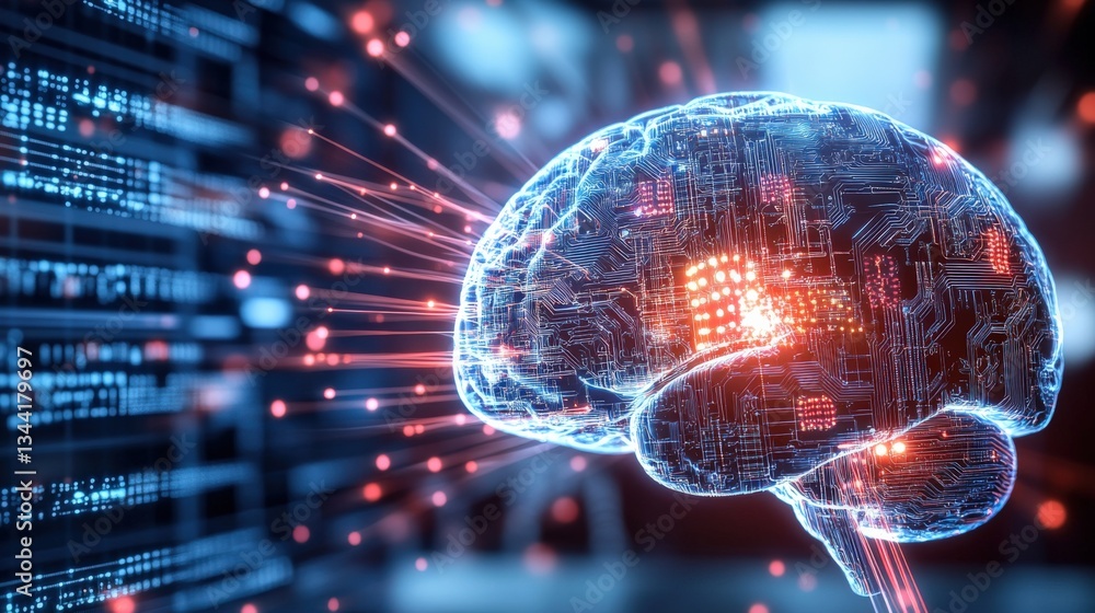 Poster innovative neural network models transforming technology digital space graphic visuals futuristic en