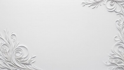 Floral Embellishments: Intricate, ornamental floral designs artfully adorn a blank space, suggesting elegance, design, and artistic expression.