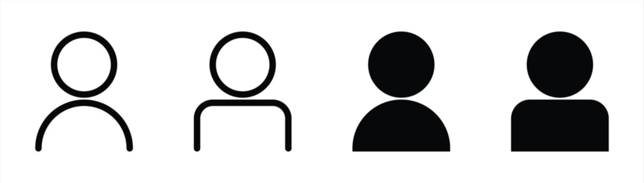 simple profil icon. user and ui icon vector illustration