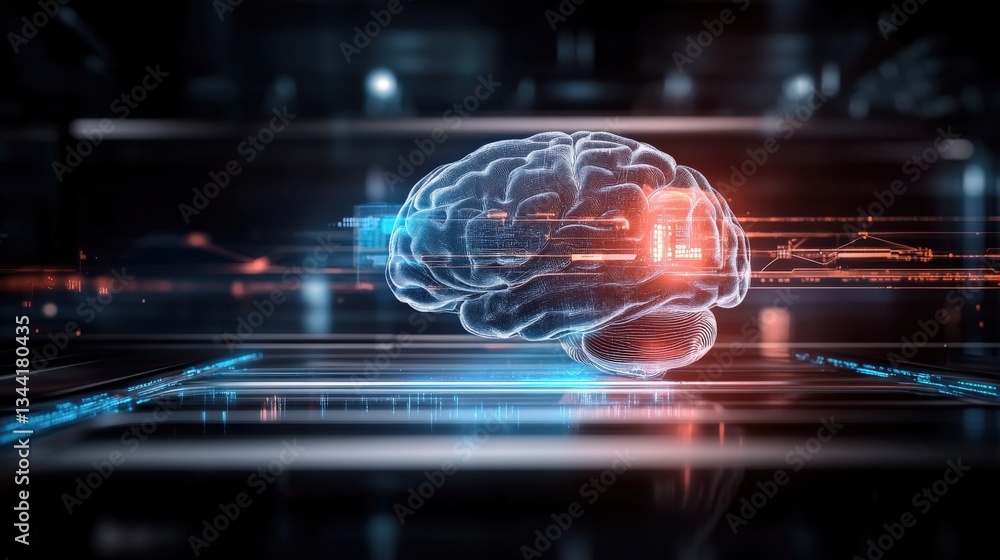 Poster innovative neural technology revolutionizing cognitive understanding in modern science labs