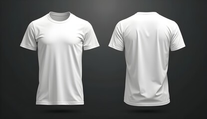 Blank White T-Shirt with Short Sleeves and Round Neckline – Apparel Design
