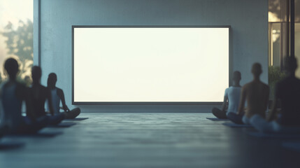 Obraz premium Blank Billboard, Yoga Studio Mockup