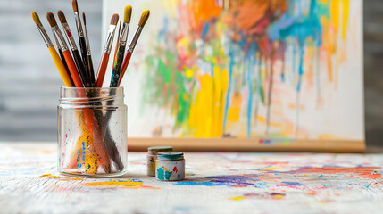 Fototapeta premium Creative Workspace for World Creativity and Innovation Day