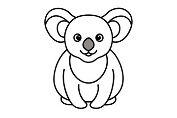 Cute Koala One-Line Drawing