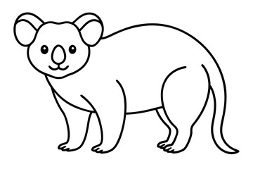 Cute Koala One-Line Drawing