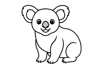 Cute Koala One-Line Drawing