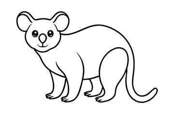 Cute Koala One-Line Drawing