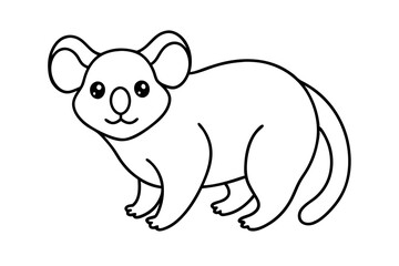 Cute Koala One-Line Drawing