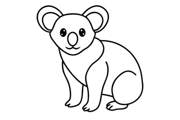 Cute Koala One-Line Drawing