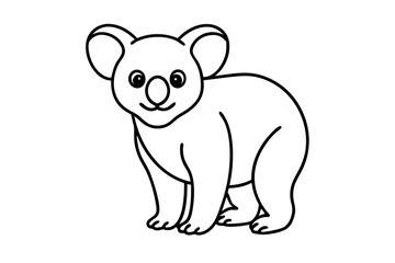Cute Koala One-Line Drawing