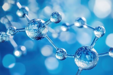 Stunning 3D Render of a Molecule Science, Technology, and Innovation Background