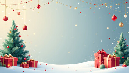trendy modern design elements combine festive holiday decoration materials digital