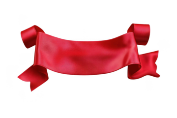 Red Ribbon Decoration for Gift and Awards with Celebration Themes
