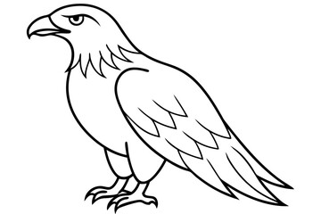 Obraz premium Eagle One-Line Sketch