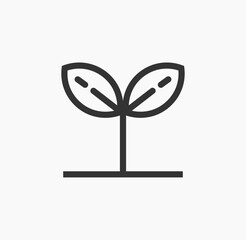 Plant line icon. Vector illustration.
