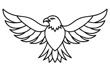 Fototapeta premium Eagle One-Line Sketch