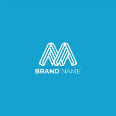 Modern Minimalist AA Letter mark Logo Design for Brand Identity