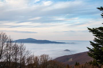 Mare di nuvole, monte Cimone, provincia di Modena, Emilia Romagna