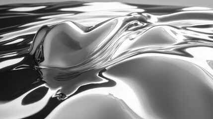 Liquid metal abstract shapes