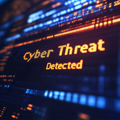 Obraz premium Cyber Threat Alert: Glitching Text Warning Digital Security Breach Hacker Attack System Failure risk