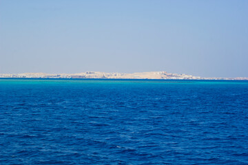 beautiful view of eden island in red sea in hurgada , Egypt	