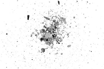 explosion rock particle isolated element