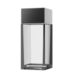 4K 3D Minimalist Perfume Bottle Mockup – Transparent Glass with Blank Label