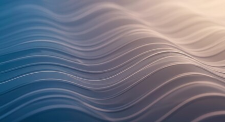 Abstract Background with Elegant Gray and Beige Wavy Lines Smooth Texture Soft Lighting