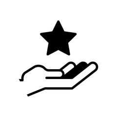 Star and hand icon