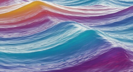 Obraz premium Abstract Pastel Ocean Waves Colorful Water Texture Serene Sea Background