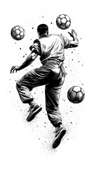 Athlete Juggling Balls for Dynamic Action.