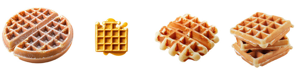 Isolated delicious waffle dough dessert concept vaffeldagen theme