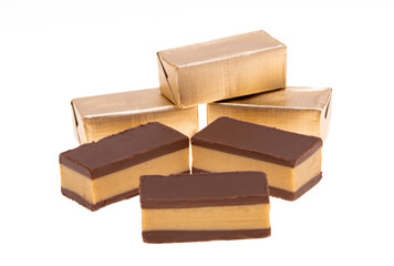 chocolate candies isolated