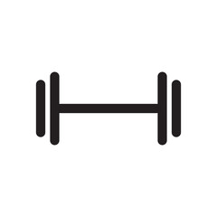 barbell icon symbol isolated on white background.
