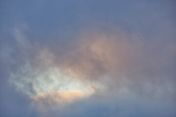 cloudy sky towards the sunset with beautiful colors