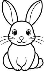 Obraz premium vector set of rabbits, set of easter rabbits, set of rabbits silhouette vector icon on white background.