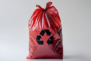 Medical Waste Disposal Safety Bag isolated on white background
