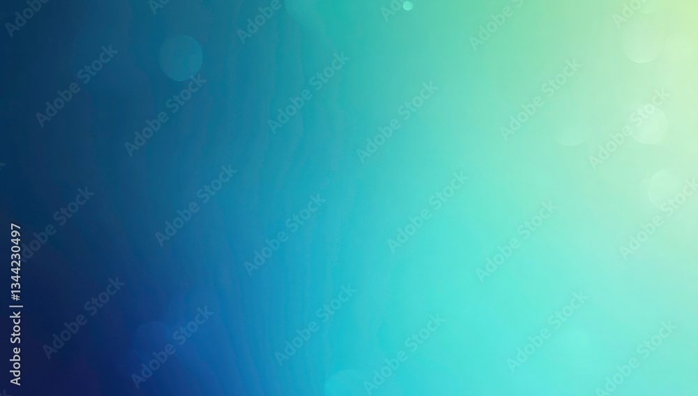 Poster a beautiful gradient of teal and turquoise colors with soft bokeh.