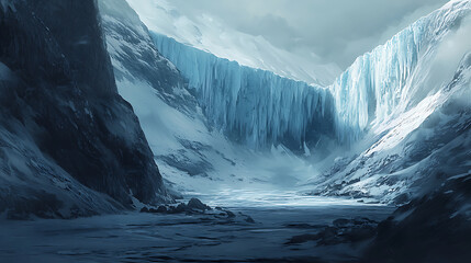 Majestic Snow-Capped Mountains Under a Full Moon with Starry Sky