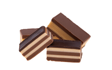 chocolate candies isolated
