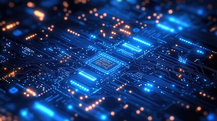 Obraz premium Advanced CPU on circuit board