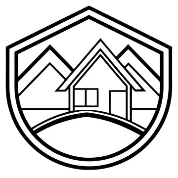 recommend clip art: Real Estate Line Art Vector Design