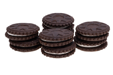 chocolate double cookie isolated