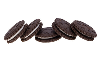chocolate double cookie isolated