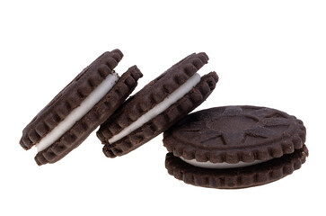 chocolate double cookie isolated