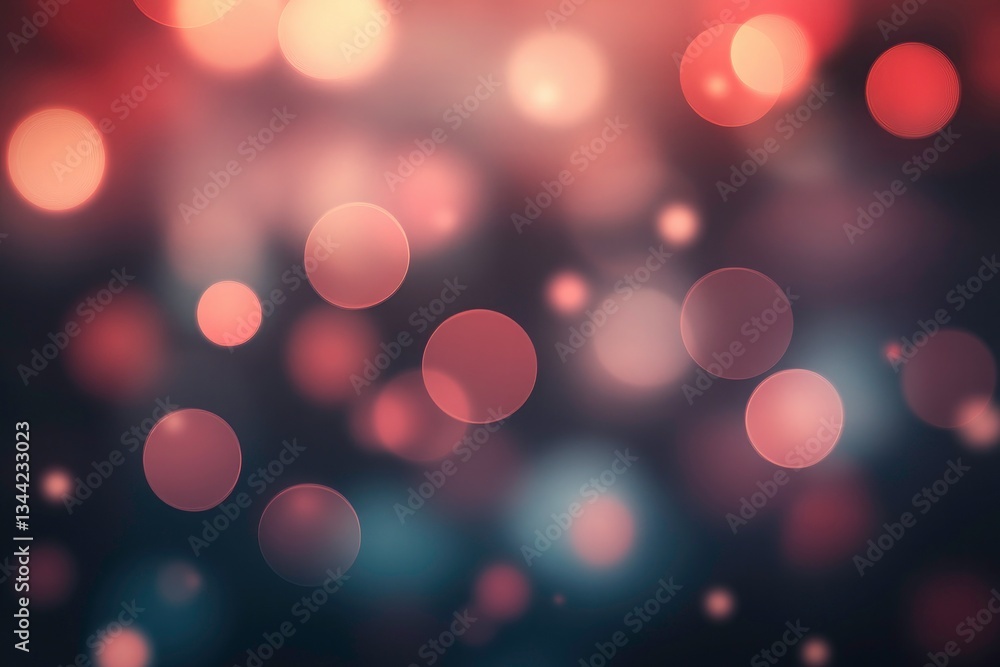 Poster abstract bokeh background with warm red tones