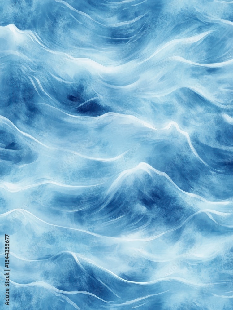 Poster softly blended abstract watercolor background featuring a seamless pattern of flowing water with gen