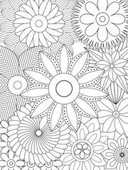 PrintFlowers Coloring Pages For Adules