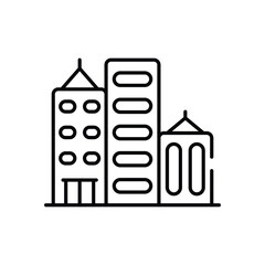 Buildings vector icon stock illustration