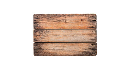 Rustic wooden planks with weathered texture and charm. isolated on transparent background